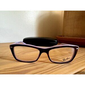 RAY-BAN Small Tortoise Lilac Optical RB 5255 5240 53-16 Rx Eyeglasses